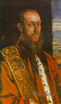 Portrait de Vincenzo Morosini italien Renaissance Tintoretto Peinture à l'huile